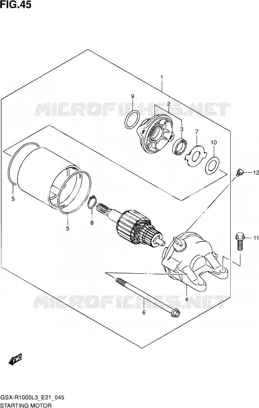 STARTMOTOR Suzuki MOTO 1000 GSX-R 2012  GSX-R1000UF L3 (E21)
