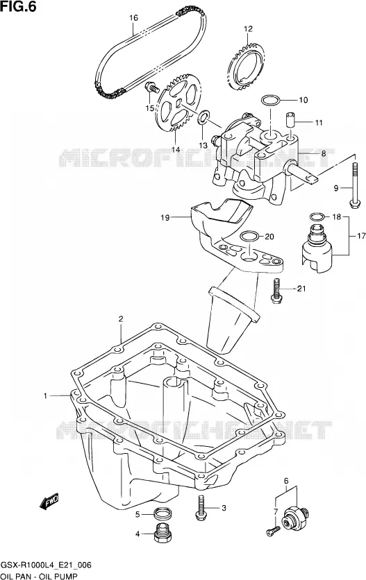 SUMP - OLIEPOMP  Suzuki MOTO 1000 GSX-R 2014  GSX-R1000UF L4 (E21)