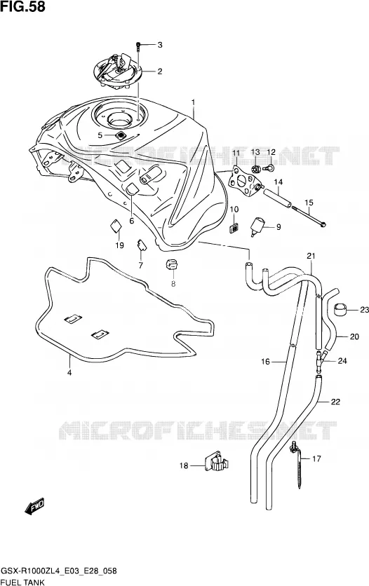 BENZINETANK (GSX-R1000ZL4 E28) Suzuki MOTO 1000 GSX-R 2014  GSX-R1000Z L4 (E03,E28)