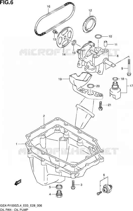 SUMP - OLIEPOMP  Suzuki MOTO 1000 GSX-R 2014  GSX-R1000Z L4 (E03,E28)