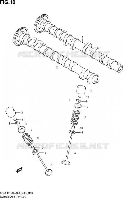 NOKKENAS - VALVES Suzuki MOTO 1000 GSX-R 2014  GSX-R1000Z L4 (E14)
