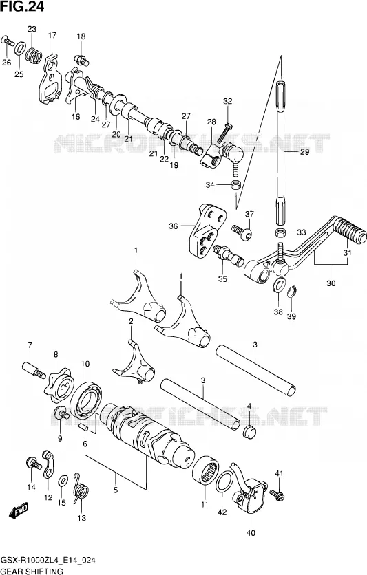 SCHAKELEN ASSY Suzuki MOTO 1000 GSX-R 2014  GSX-R1000Z L4 (E14)