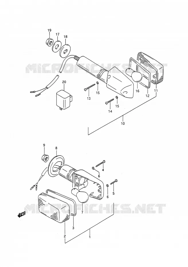 INDICATOREN Suzuki MOTO 1100 GSX-R 1992  GSX-R1100 N (E03,E28,E33)