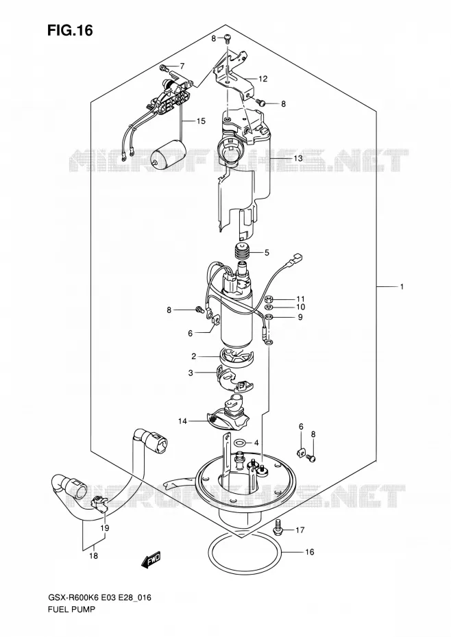 BENZINE POMP Suzuki MOTO 600 GSX-R 2006  GSX-R600 K6 (E03,E28,E33)