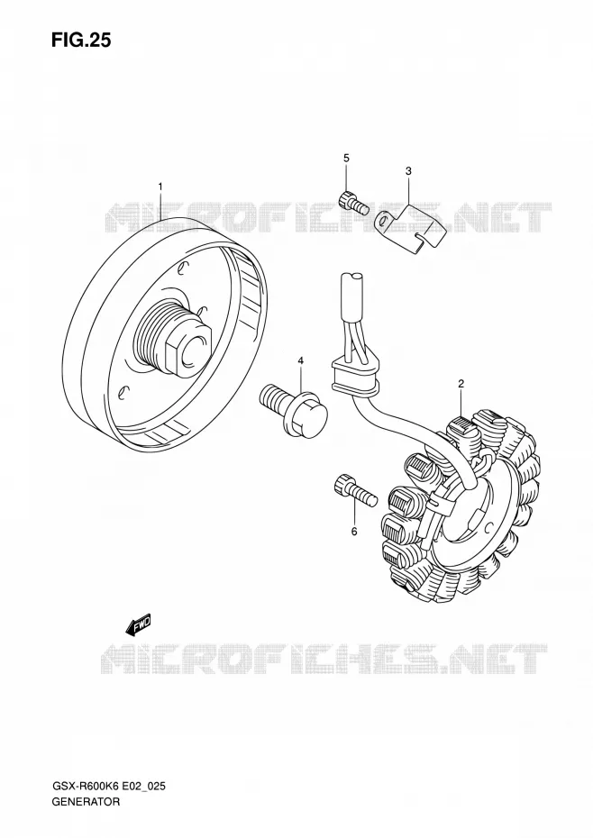 ALTERNATOR Suzuki MOTO 600 GSX-R 2006  GSX-R600K6(E24)