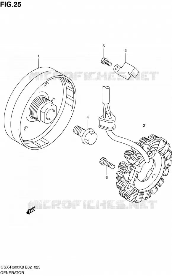 ALTERNATOR Suzuki MOTO 600 GSX-R 2009  GSX-R600 K9 (E02,E19,E24)