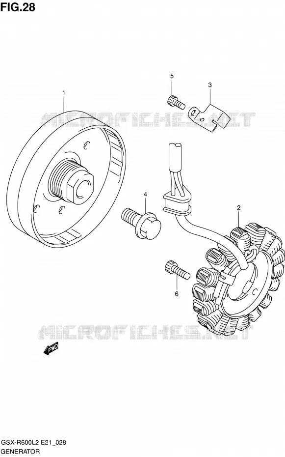 ALTERNATOR Suzuki MOTO 600 GSX-R 2012  GSX-R600L2(E21)