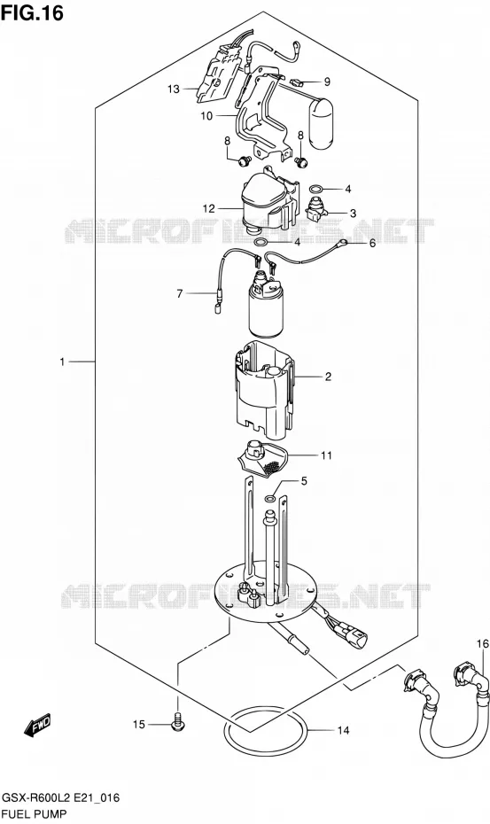 BENZINE POMP Suzuki MOTO 600 GSX-R 2012  GSX-R600L2(E24)