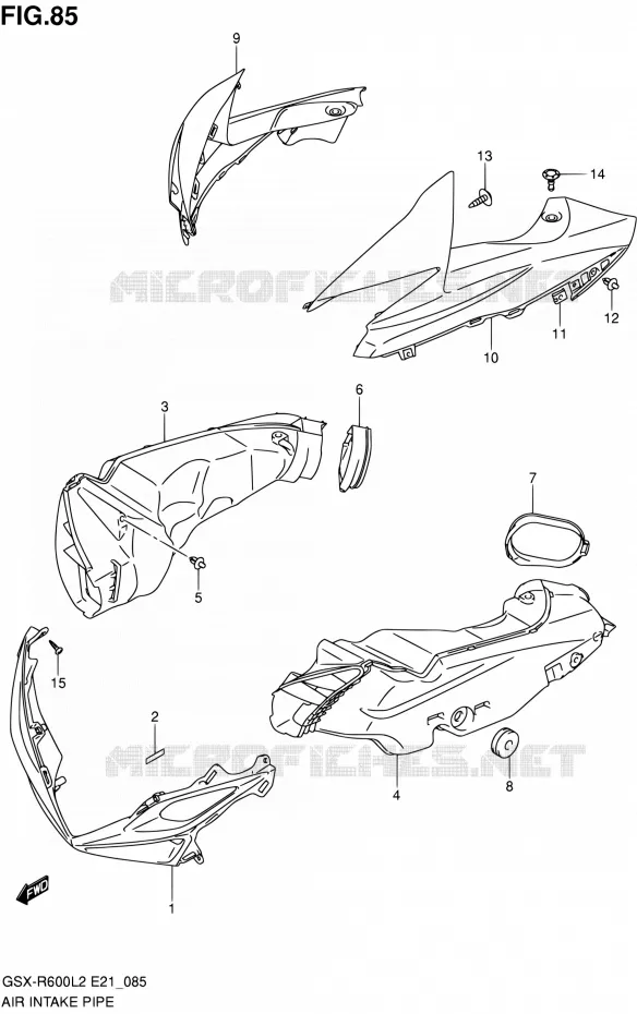 LUCHTINLAAT (GSX-R600UEL2 E21) Suzuki MOTO 600 GSX-R 2012  GSX-R600L2(E24)