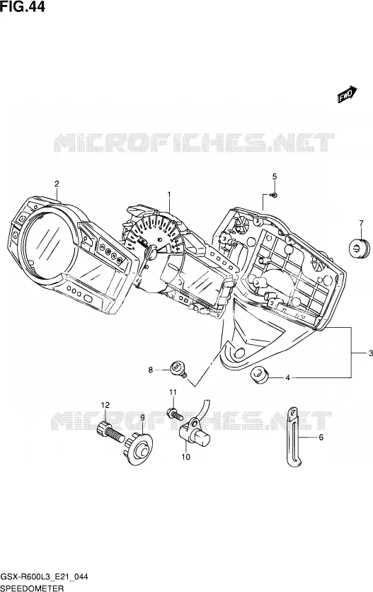 SNELHEIDSMETER (GSX-R600UFL3 E21) Suzuki MOTO 600 GSX-R 2013  GSX-R600 L3 (E21)