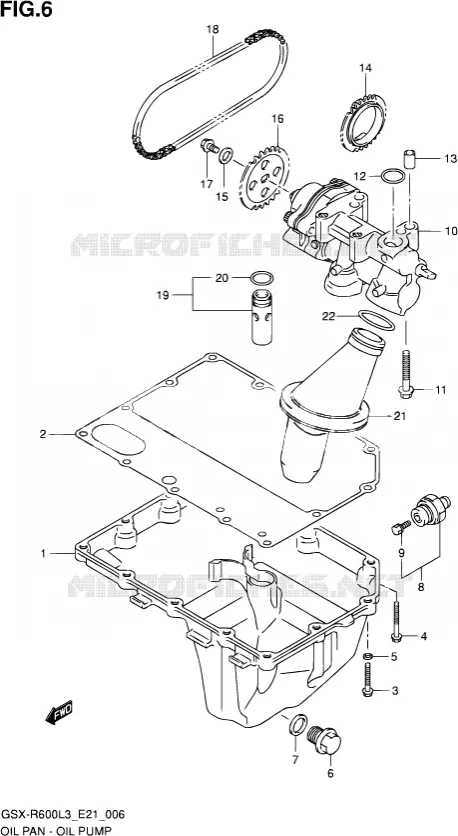 SUMP - OLIEPOMP  Suzuki MOTO 600 GSX-R 2013  GSX-R600 L3 (E21)