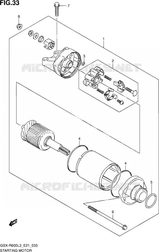 STARTMOTOR Suzuki MOTO 600 GSX-R 2013  GSX-R600 L3 (E24)