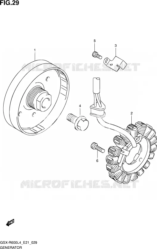 ALTERNATOR Suzuki MOTO 600 GSX-R 2014  GSX-R600 L4 (E21)