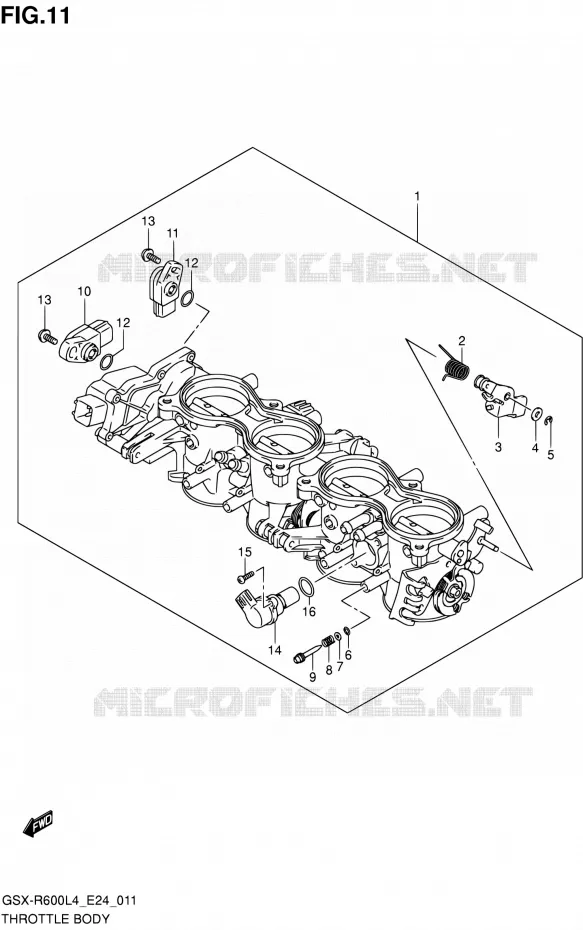 GASKLEPHUIS Suzuki MOTO 600 GSX-R 2014  GSX-R600 L4 (E24)