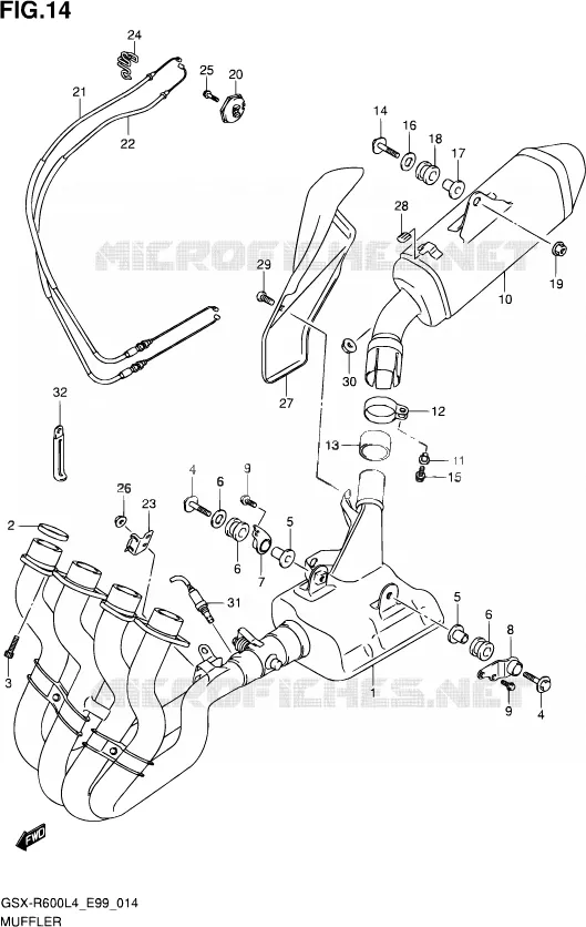GELUIDDEMPER Suzuki MOTO 600 GSX-R 2014  GSX-R600 L4 (E99)