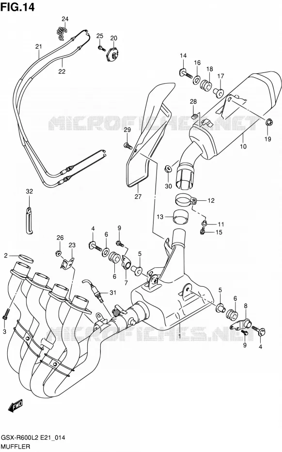 GELUIDDEMPER Suzuki MOTO 600 GSX-R 2012  GSX-R600UEL2(E21)