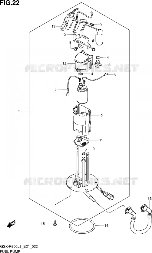 BENZINE POMP Suzuki MOTO 600 GSX-R 2013  GSX-R600UF L3 (E21)