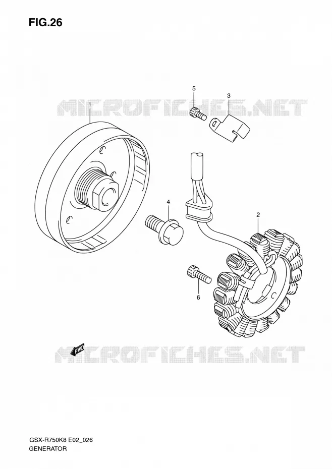 ALTERNATOR Suzuki MOTO 750 GSX-R 2009  GSX-R750K9(E24)