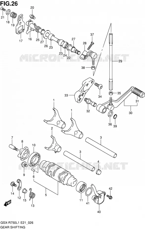 SCHAKELEN ASSY Suzuki MOTO 750 GSX-R 2011  GSX-R750L1(E24)