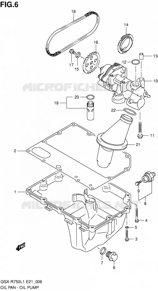 SUMP - OLIEPOMP  Suzuki MOTO 750 GSX-R 2011  GSX-R750L1(E24)