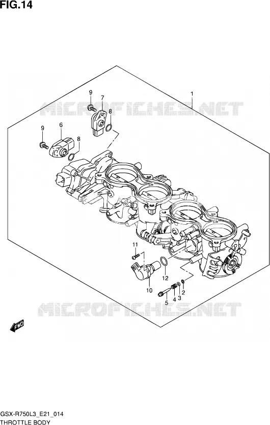 GASKLEPHUIS (GSX-R750UFL3 E21) Suzuki MOTO 750 GSX-R 2013  GSX-R750 L3 (E21)