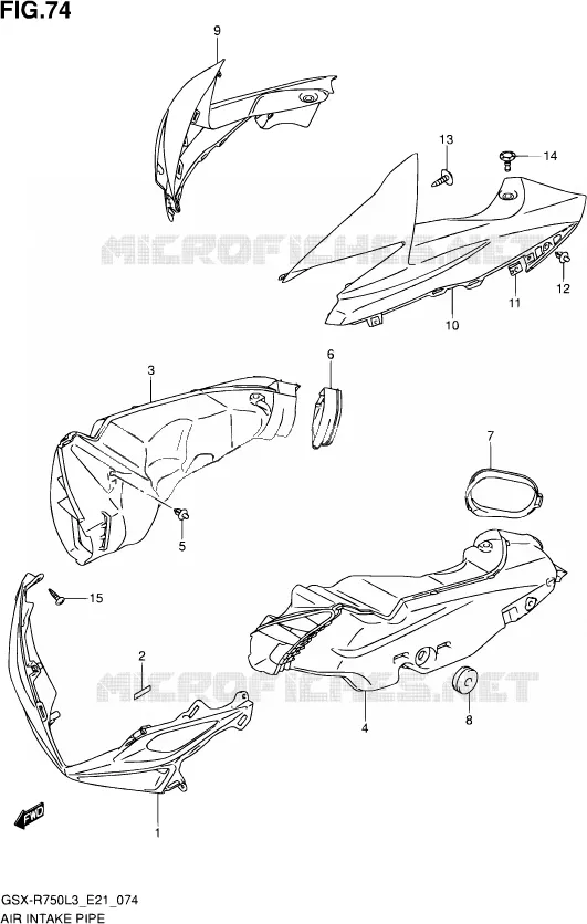 LUCHTINLAAT (AGQ) Suzuki MOTO 750 GSX-R 2013  GSX-R750 L3 (E21)