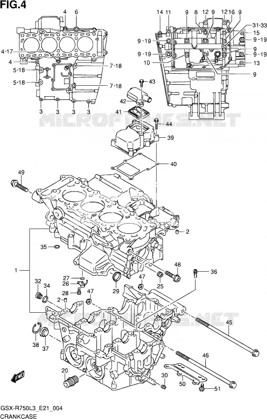 CASING Suzuki MOTO 750 GSX-R 2013  GSX-R750 L3 (E24)