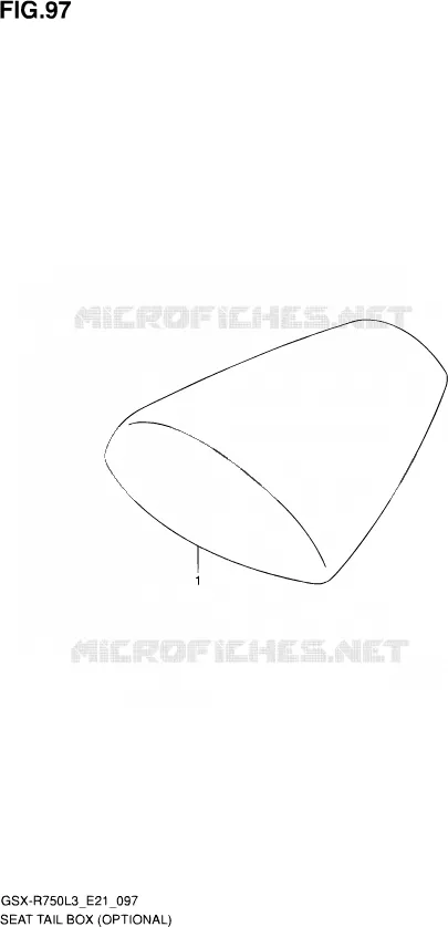 SEAT COWL (OPTIONAL) Suzuki MOTO 750 GSX-R 2013  GSX-R750 L3 (E24)