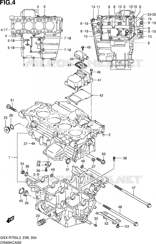CASING Suzuki MOTO 750 GSX-R 2013  GSX-R750 L3 (E99)