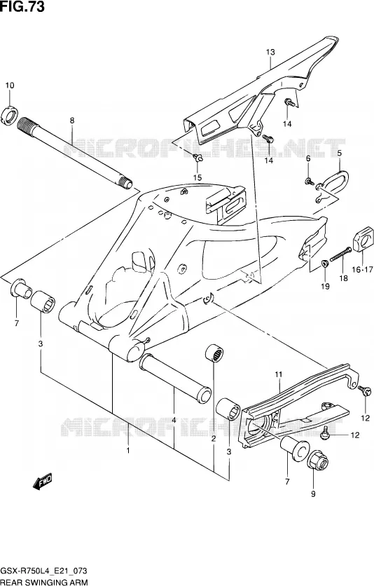 SWINGARM Suzuki MOTO 750 GSX-R 2014  GSX-R750 L4 (E21)