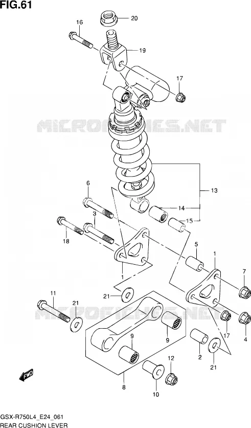 SCHOKBREKER AANEENSCHAKELING Suzuki MOTO 750 GSX-R 2014  GSX-R750 L4 (E24)