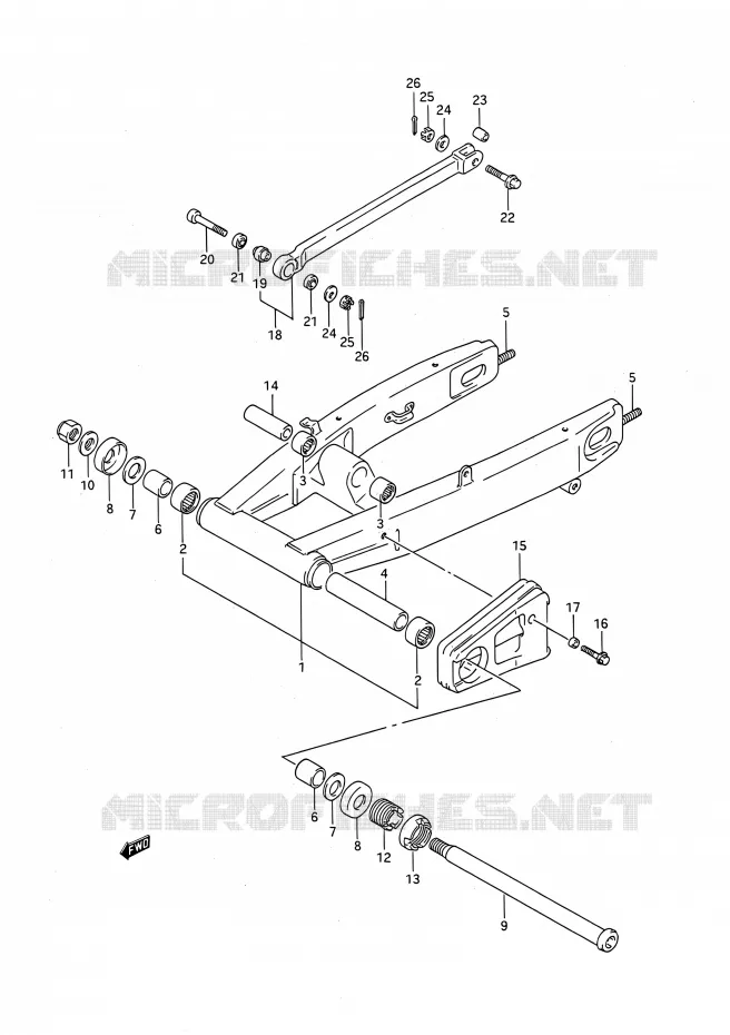 SWINGARM Suzuki MOTO 750 GSX-R 1991  GSX-R750 M (E03,E28,E33)