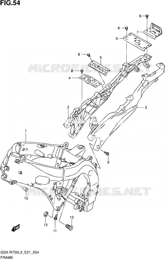 FRAME Suzuki MOTO 750 GSX-R 2013  GSX-R750UF L3 (E21)