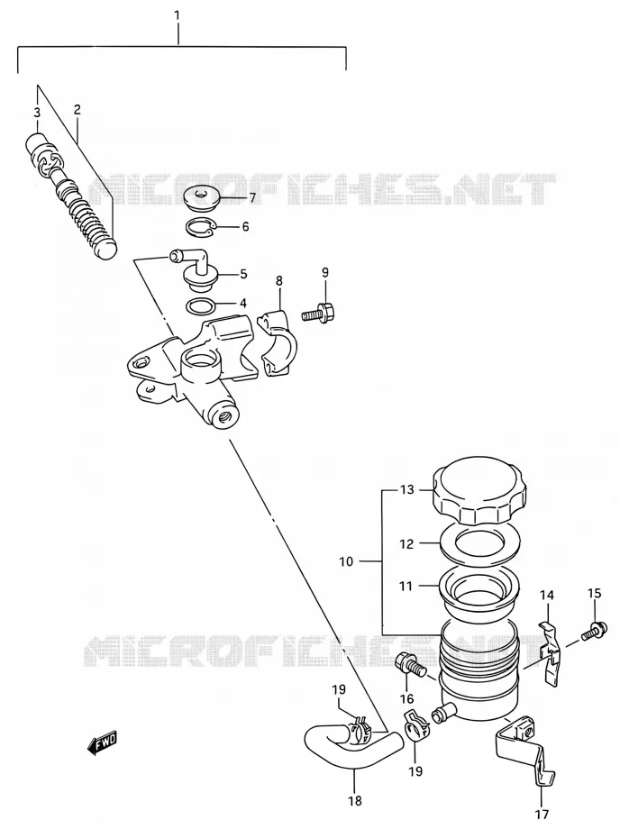 FRONT HOOFDREMCILINDER Suzuki MOTO 750 GSX-R 1994  GSX-R750W R (E03,E28,E33)