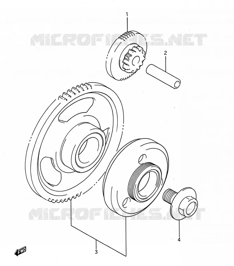 STARTMOTOR CLUTCH Suzuki MOTO 1100 GSX-F 1989  GSX1100F K (E03,E28,E33)