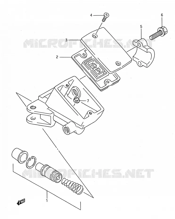 FRONT HOOFDREMCILINDER (MODELE K/L/M/N/P) Suzuki MOTO 1100 GSX-F 1990  GSX1100F L (E03,E28,E33)