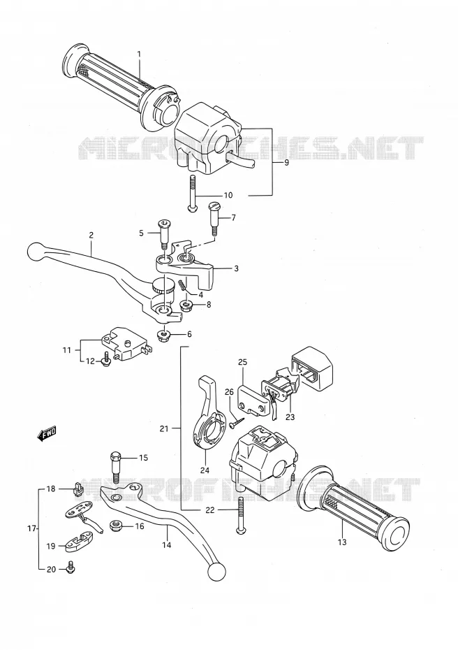 SCHAKELAARS (MODELE K/L/M/N/P) Suzuki MOTO 1100 GSX-F 1991  GSX1100F M (E03,E28,E33)