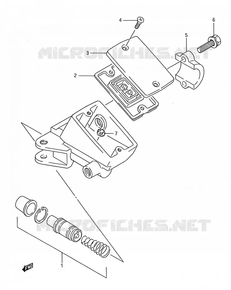 FRONT HOOFDREMCILINDER (MODELE K/L/M/N/P) Suzuki MOTO 1100 GSX-F 1992  GSX1100F N (E03,E28,E33)
