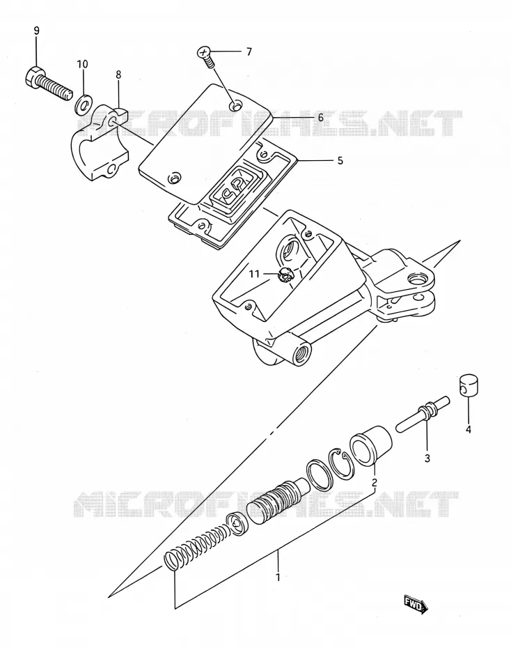 CLUTCH HOOFDREMCILINDER Suzuki MOTO 1100 GSX-F 1993  GSX1100F P (E03,E28,E33)