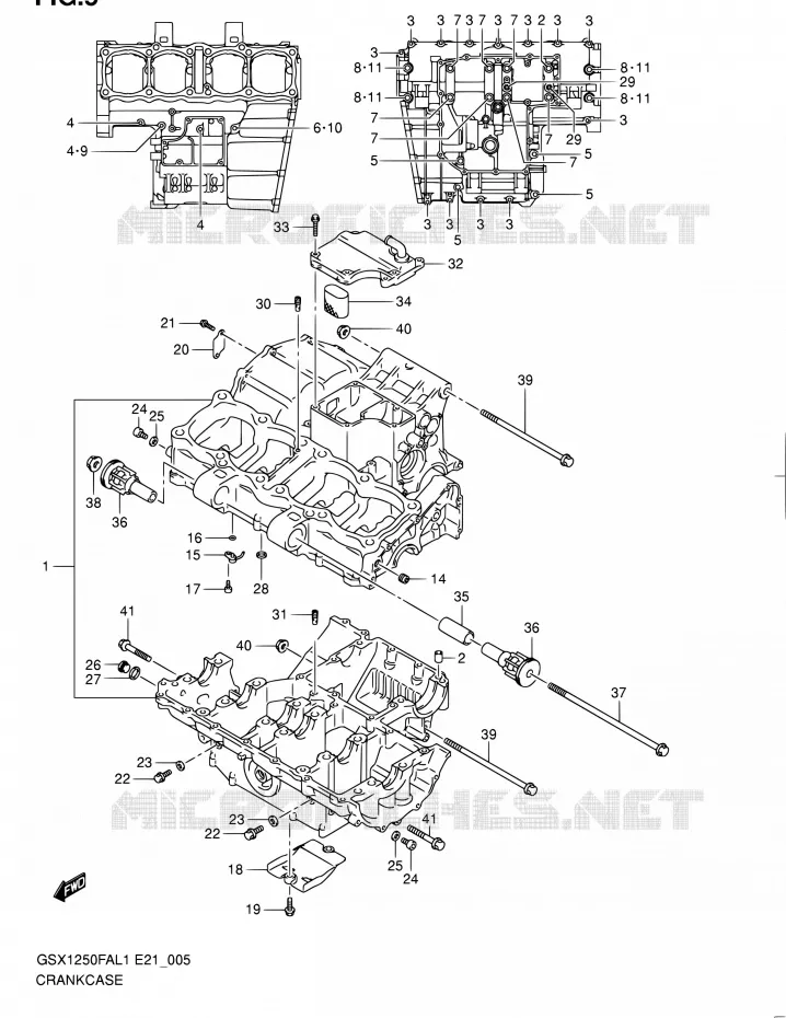 CASING Suzuki MOTO 1250 GSX-F 2011  GSX1250FAL1(E24)