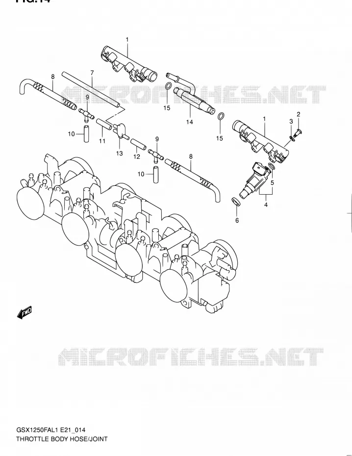 GASKLEPHUIS Suzuki MOTO 1250 GSX-F 2011  GSX1250FAL1(E24)