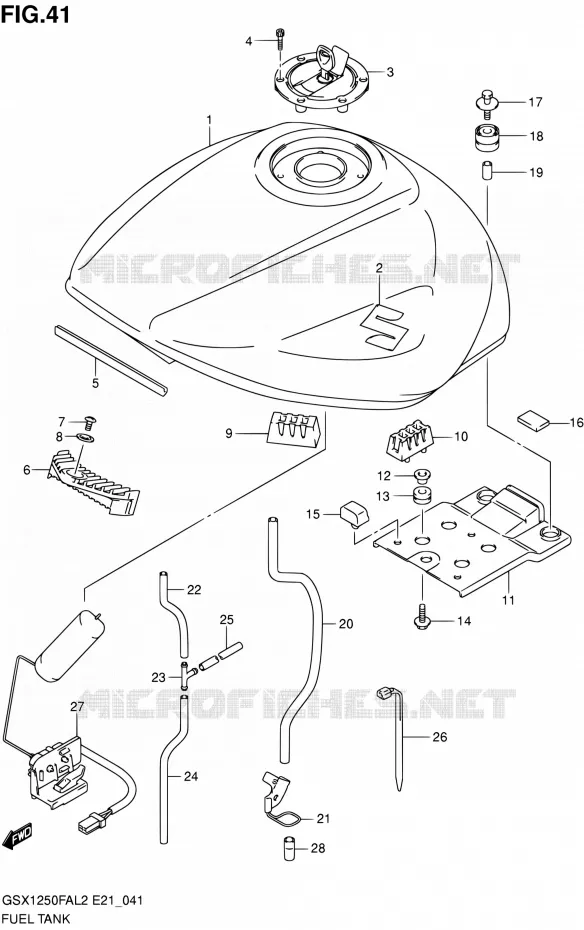 BENZINETANK (GSX1250FAL2 E21) Suzuki MOTO 1250 GSX-F 2012  GSX1250FAL2(E21)