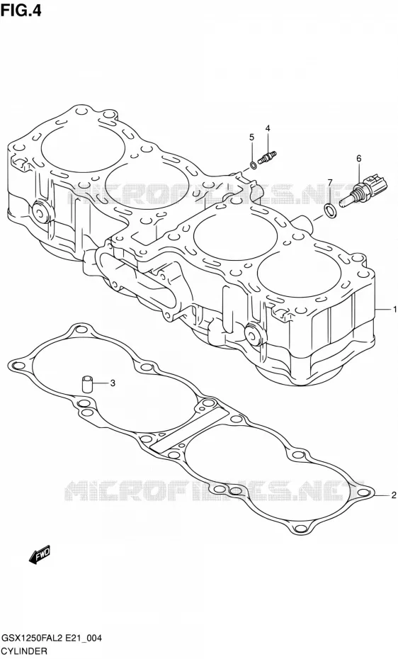 CILINDER Suzuki MOTO 1250 GSX-F 2014  GSX1250FAL2(E21)