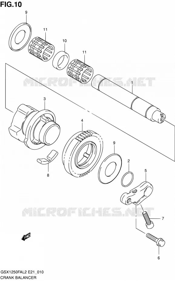 CRANK BALANCER Suzuki MOTO 1250 GSX-F 2012  GSX1250FAL2(E21)