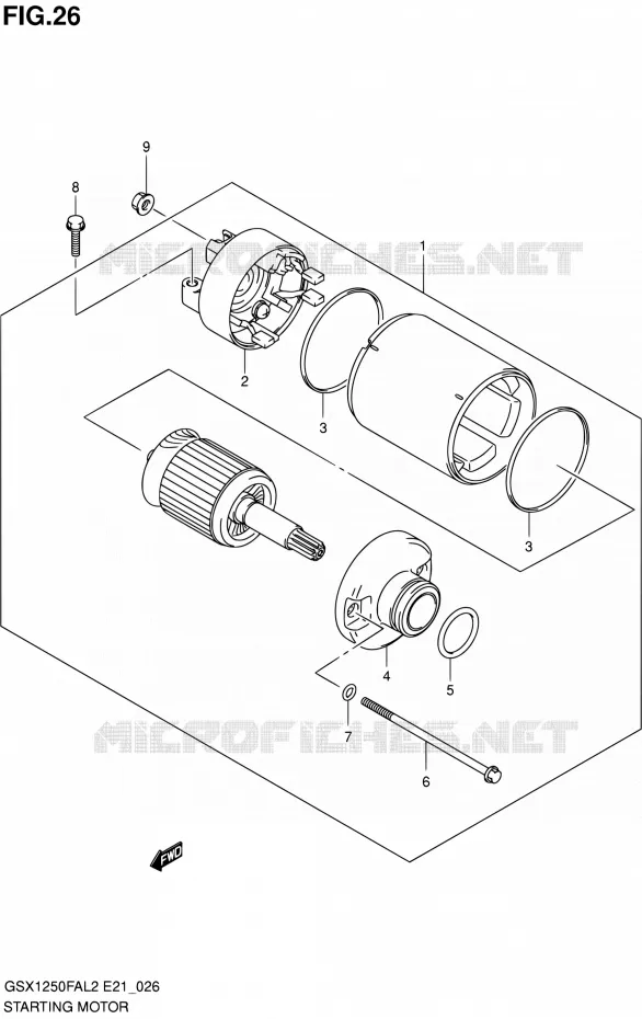 STARTMOTOR Suzuki MOTO 1250 GSX-F 2015  GSX1250FAL2(E21)