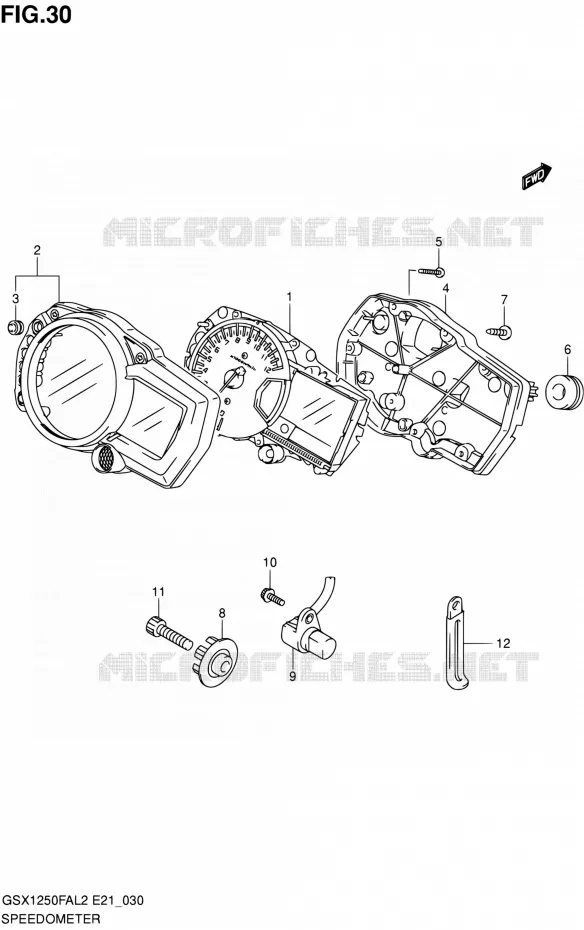 SNELHEIDSMETER Suzuki MOTO 1250 GSX-F 2012  GSX1250FAL2(E24)