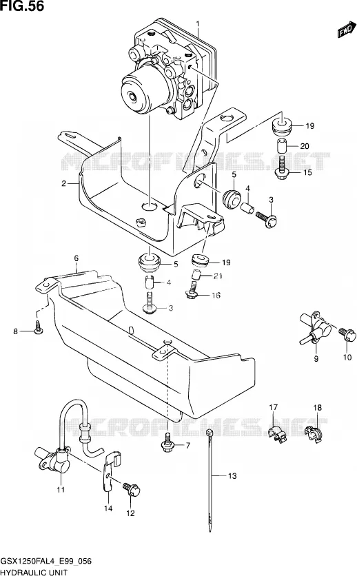ABS Suzuki MOTO 1250 GSX-F 2014  GSX1250FA L4 (E99)