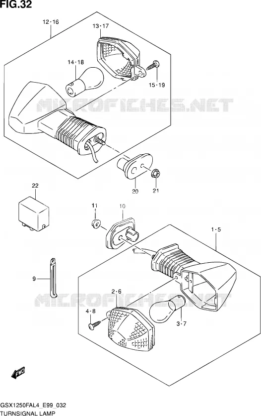 INDICATOREN Suzuki MOTO 1250 GSX-F 2014  GSX1250FA L4 (E99)