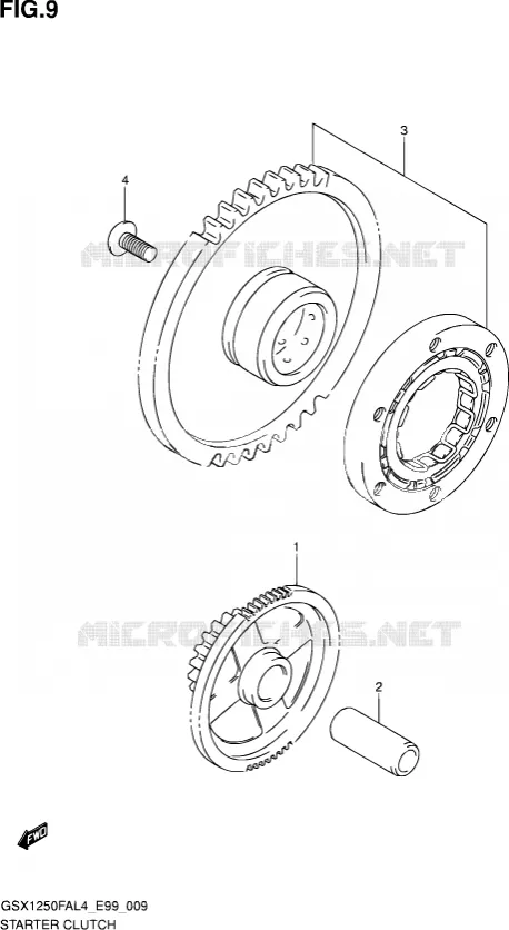 STARTMOTOR CLUTCH Suzuki MOTO 1250 GSX-F 2014  GSX1250FA L4 (E99)