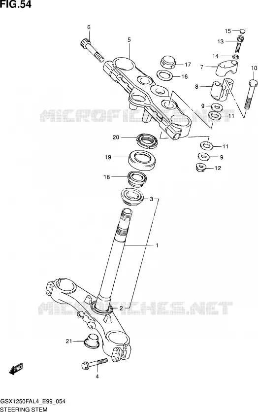 STUURKOLOM Suzuki MOTO 1250 GSX-F 2014  GSX1250FA L4 (E99)